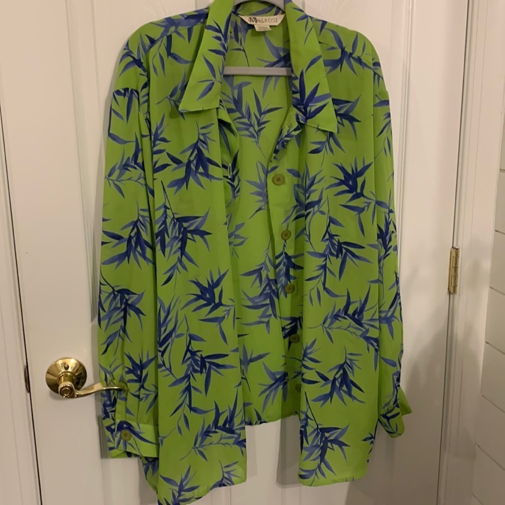 💕Host Pick!!!💕 Melrose tropical button‎ down shirt or kimono size 3X